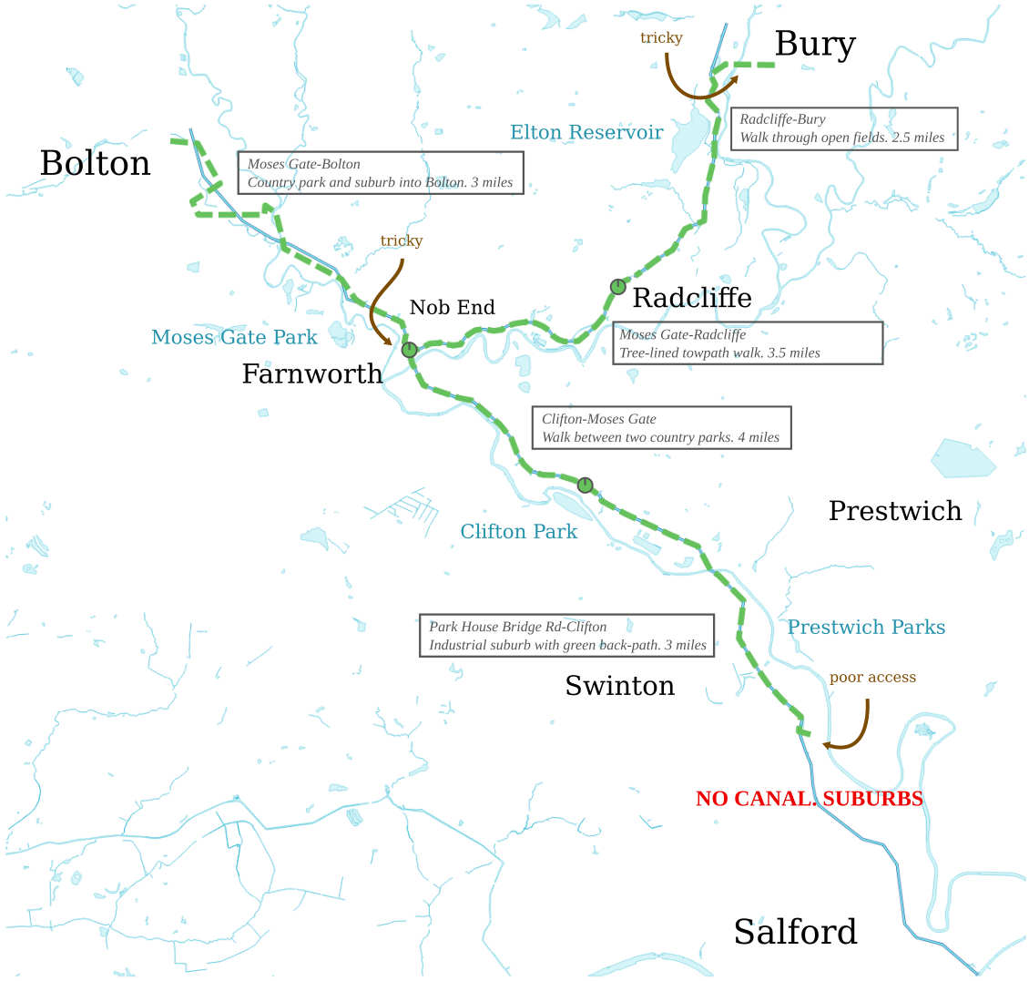 Bolton-Bury Canal map