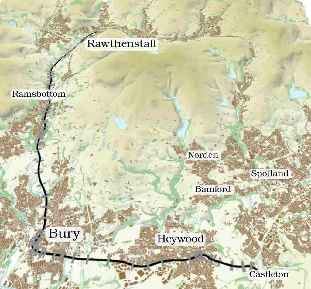 East Lancashire Railway 3D map