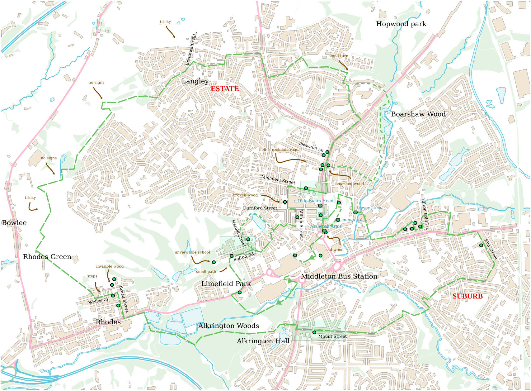 Edgar Wood Trail map