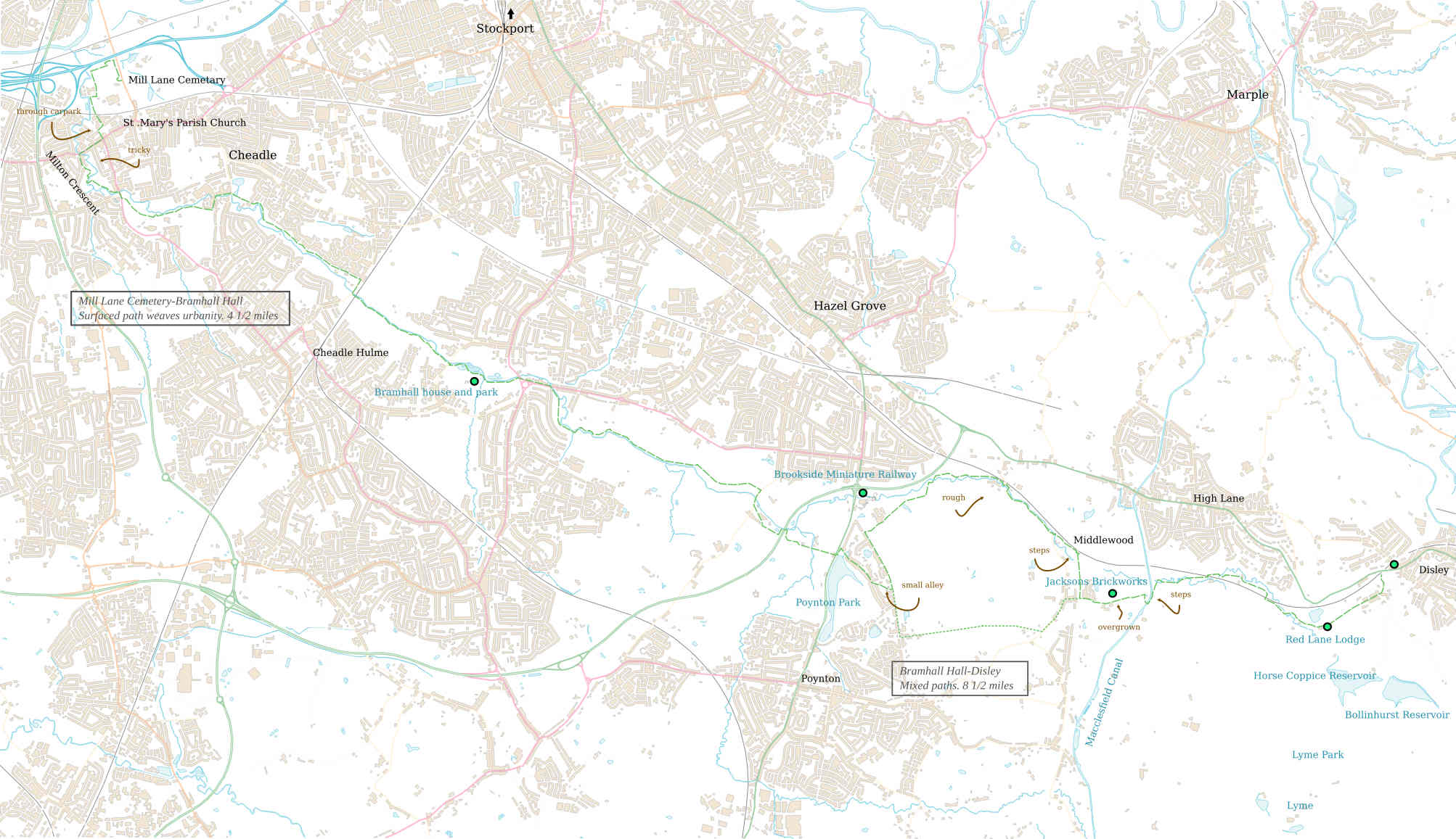 Ladybrook Trail map