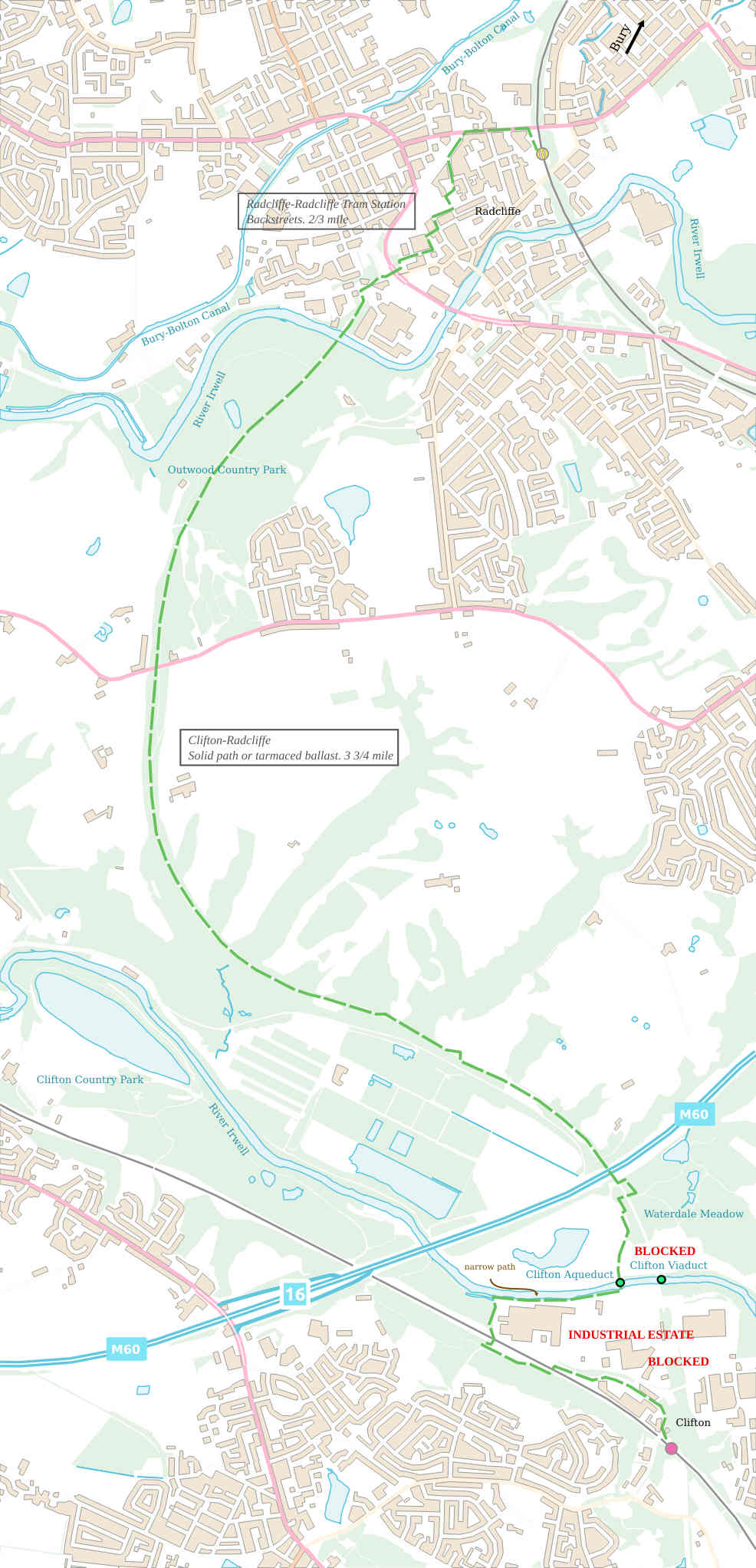 Outwood Trail map