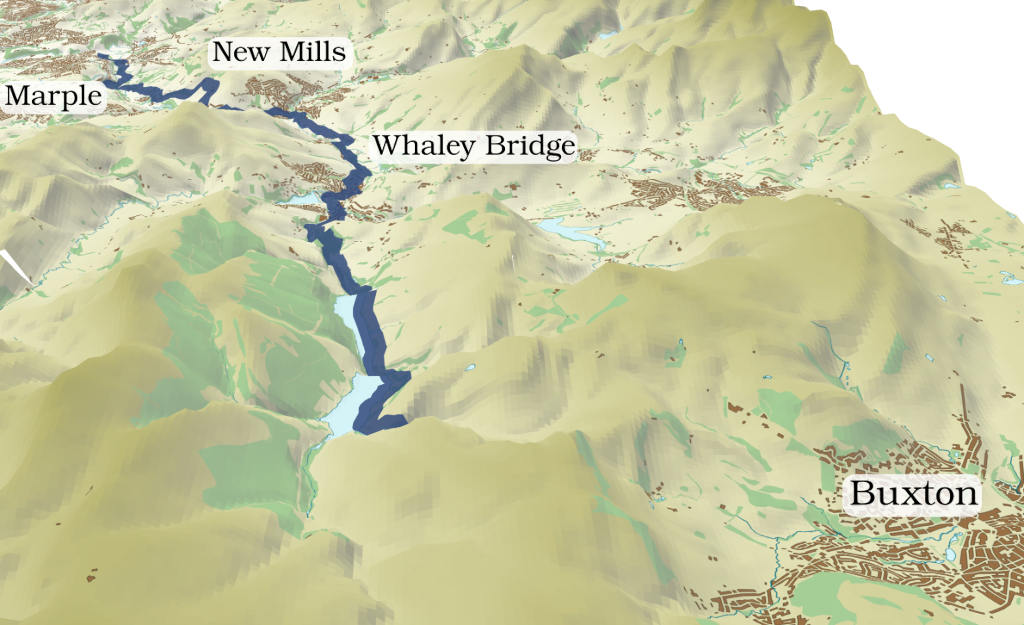 River Goyt South 3D map