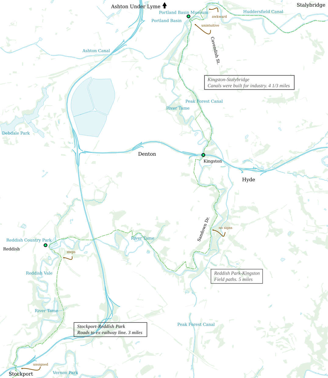 River Tame South map