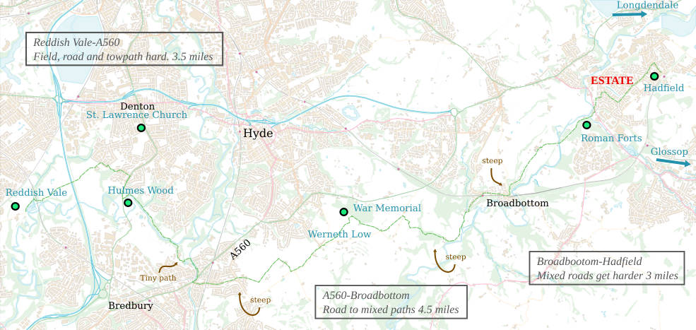 TransPennine, Reddish-Hadfield map